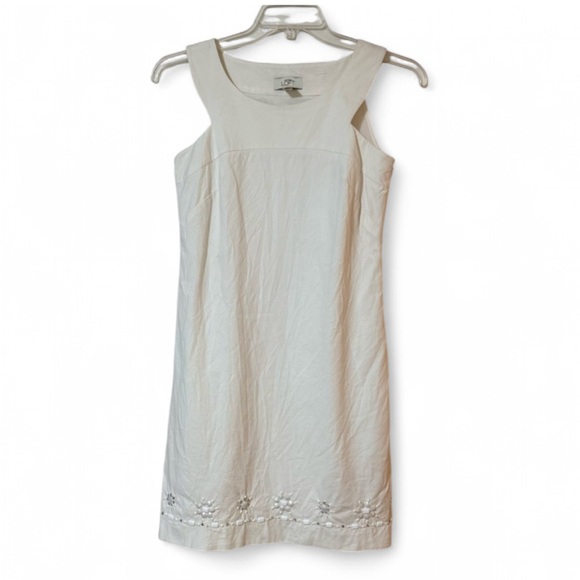 LOFT White Sleeveless Dress - Picture 1 of 8